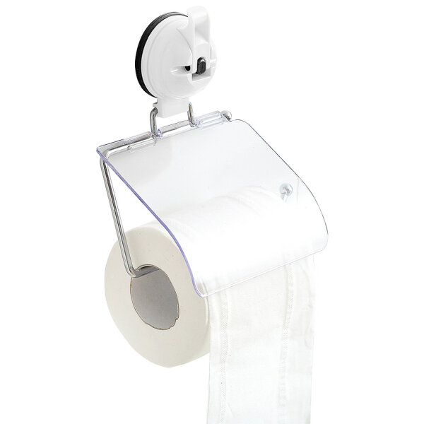 Eurotrail Toilettenpapierhalter Eurotrail mit Saugnapf Farbe weiß belastbar bis 3 kg