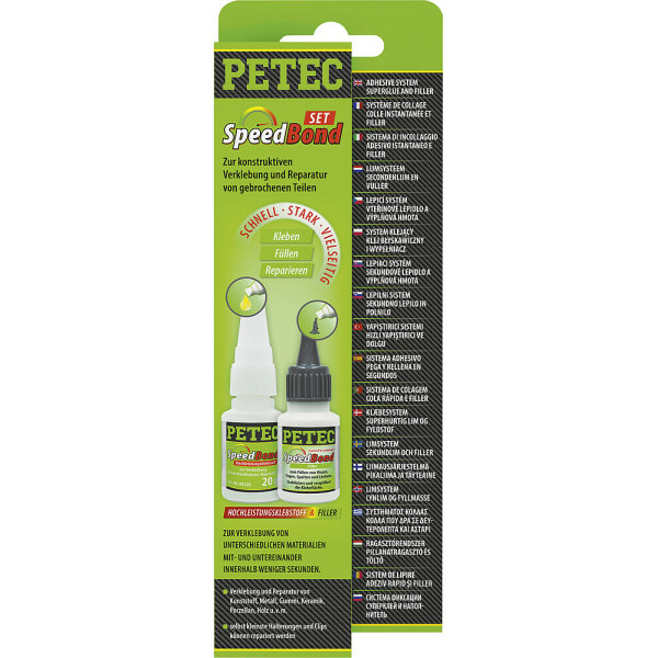 Petec Hochleistungsklebstoff & Filler SpeedBond-Set