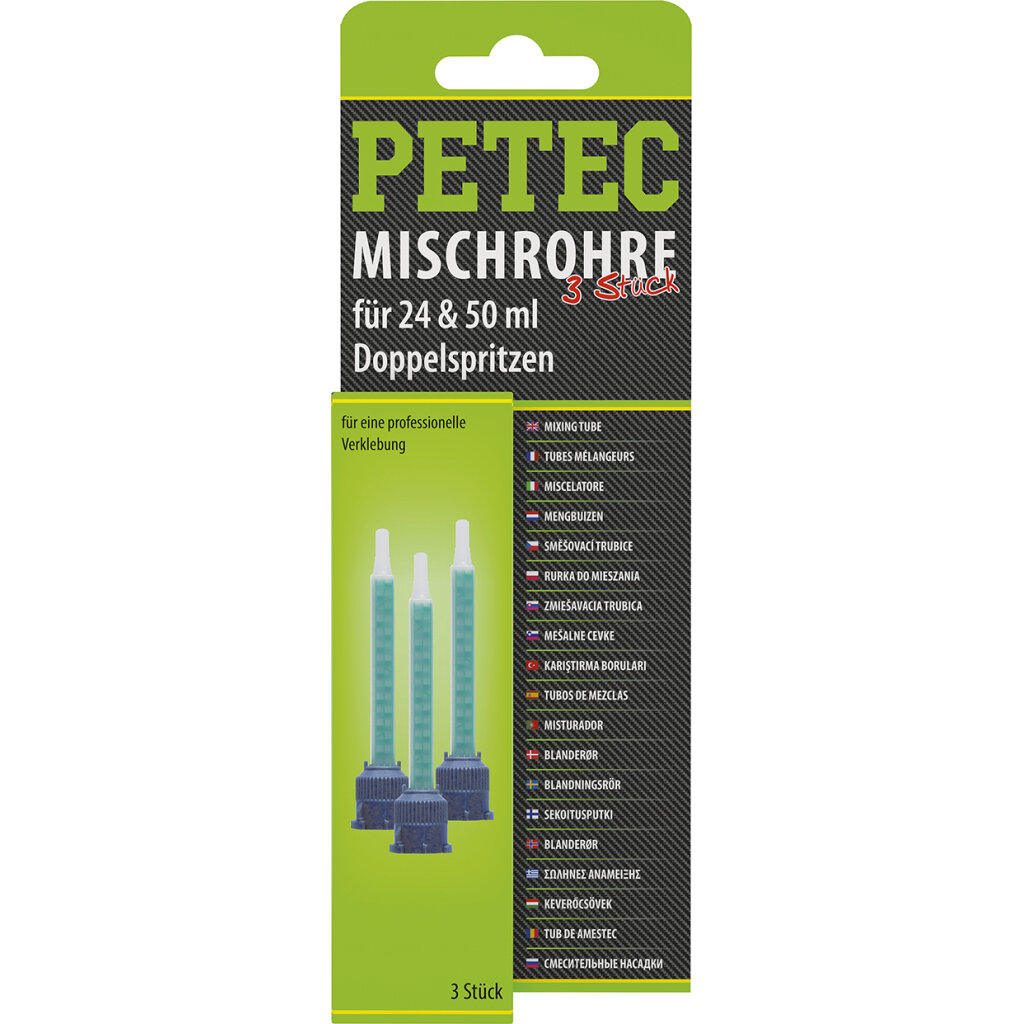 PETEC Mischrohre Petec für 24 ml Doppelspritze oder 50 ml Doppelkartusche