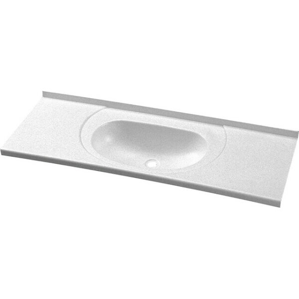 CARYSAN® Waschbecken Carysan 895 x 110 x 310 mm Farbe weiß beliebeig kürzbar